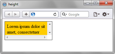 Применение свойства height
