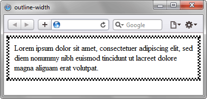 Использование свойства outline-width